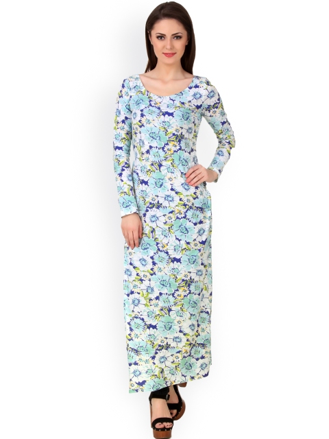 Texco Blue Floral Print Maxi Top
