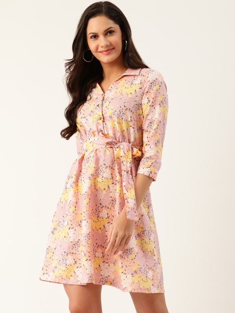 United Colors of Benetton Women Peach-Coloured Printed Linen Blend Shirt Dress & Belt
United Colors of Benetton Women Peach-Coloured Printed Linen Blend Shirt Dress & Belt