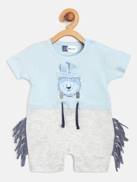 Moms Love Infant Boys Blue & Grey Melange Pure Cotton Colourblocked Rompers with Fringes
Moms Love Infant Boys Blue & Grey Melange Pure Cotton Colourblocked Rompers with Fringes
