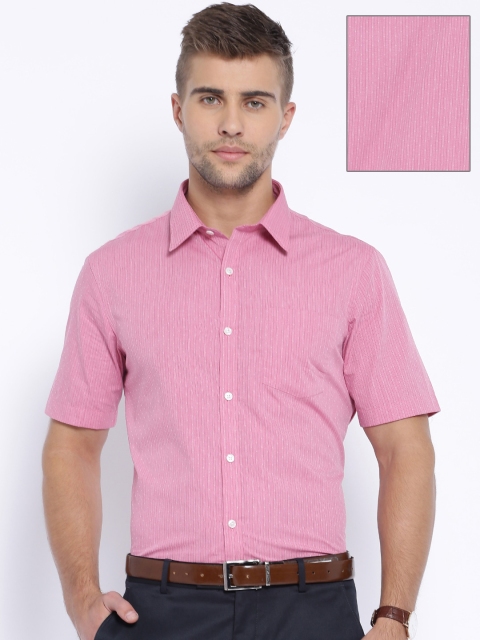 Arrow Pink Striped Slim Fit Formal Shirt