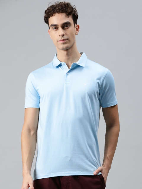 Allen Solly Men Blue Polo Collar T-shirt