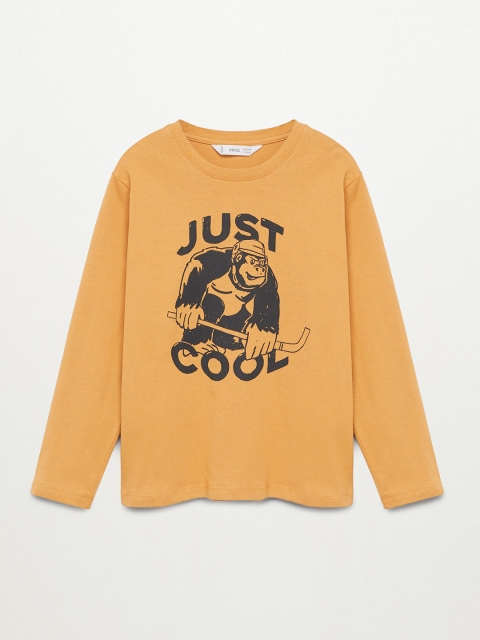 Mango Kids Boys Mustard & Black Typography & Graphic Print Pure Cotton Sustainable T-shirt
Mango Kids Boys Mustard & Black Typography & Graphic Print Pure Cotton Sustainable T-shirt