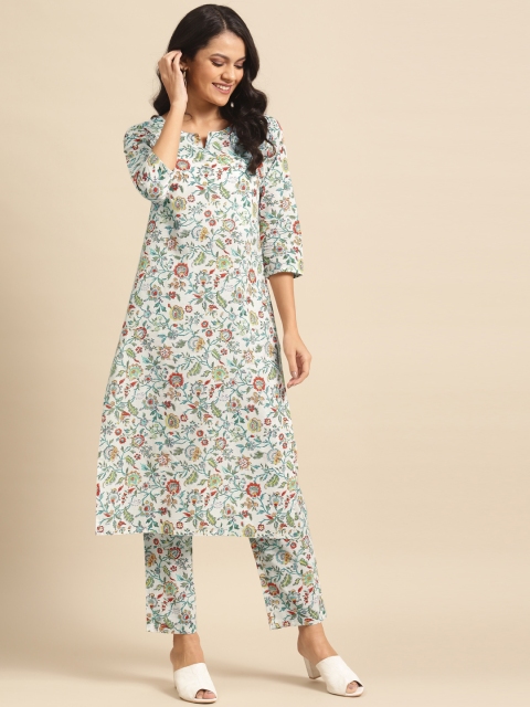 Prakrti Women White & Orange Hand Block Print Pure Cotton Sustainable Kurta with Trousers
Prakrti Women White & Orange Hand Block Print Pure Cotton Sustainable Kurta with Trousers