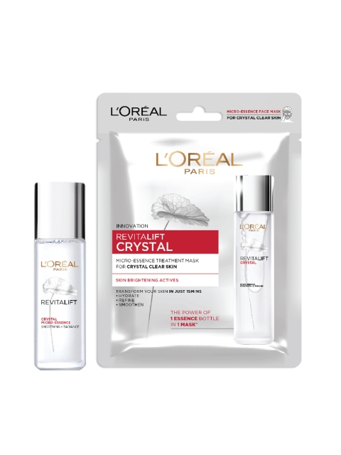 LOreal Set of Revitalift Crystal Micro-Essence & Treatment Sheet Mask, Transparent
LOreal Set of Revitalift Crystal Micro-Essence & Treatment Sheet Mask, Transparent