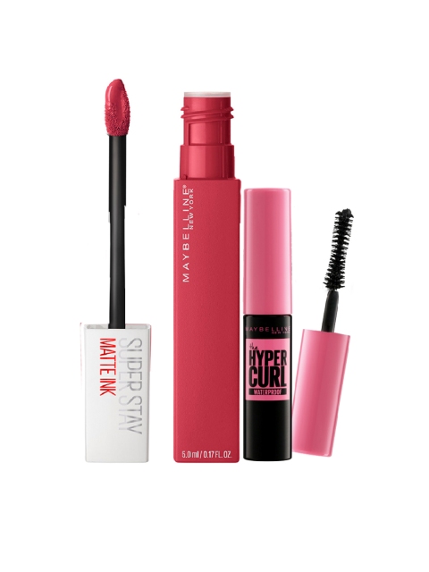 Maybelline Set of Super Stay Matte Ink Liquid Lipstick - Ruler & Hypercurl Mini Mascara, Na
Maybelline Set of Super Stay Matte Ink Liquid Lipstick - Ruler & Hypercurl Mini Mascara, Na