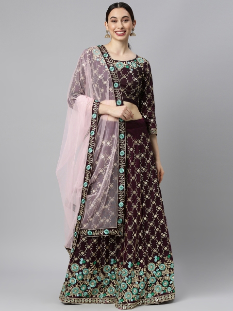 DIVASTRI Burgundy Embroidered Ready to Wear Lehenga & Unstitched Blouse With Dupatta
DIVASTRI Burgundy Embroidered Ready to Wear Lehenga & Unstitched Blouse With Dupatta