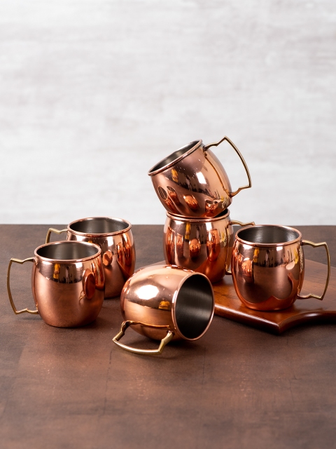nestroots Set Of 6 Copper-Toned & Gold-Toned Solid Stainless Steel Wine Glasses 450 ml
nestroots Set Of 6 Copper-Toned & Gold-Toned Solid Stainless Steel Wine Glasses 450 ml