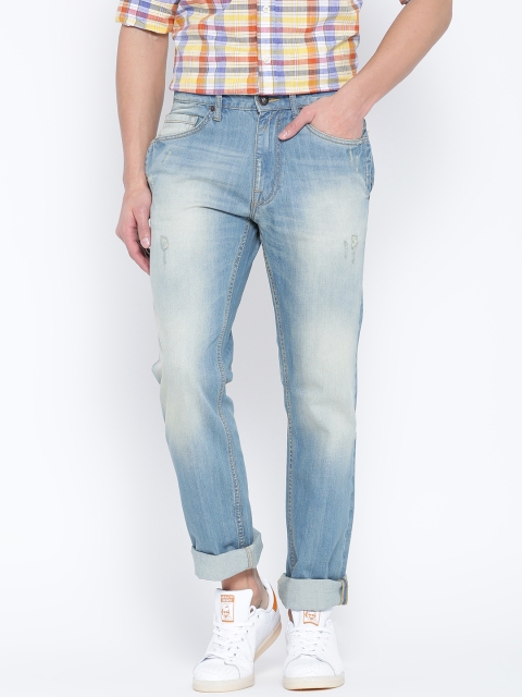Pepe Jeans Men Blue Low-Rise Low Distress Jeans