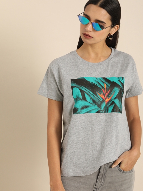 DILLINGER Women Grey Melange Fit Printed Round Neck Boxy Regular Pure Cotton T-shirt
DILLINGER Women Grey Melange Fit Printed Round Neck Boxy Regular Pure Cotton T-shirt