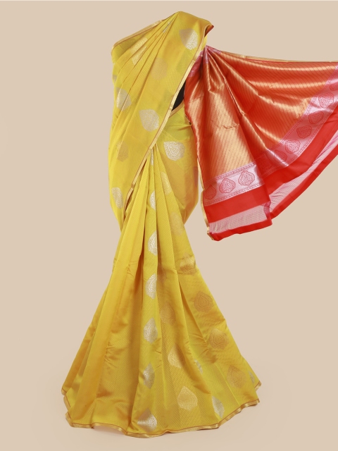 Pothys Yellow Woven Design Art Silk Saree