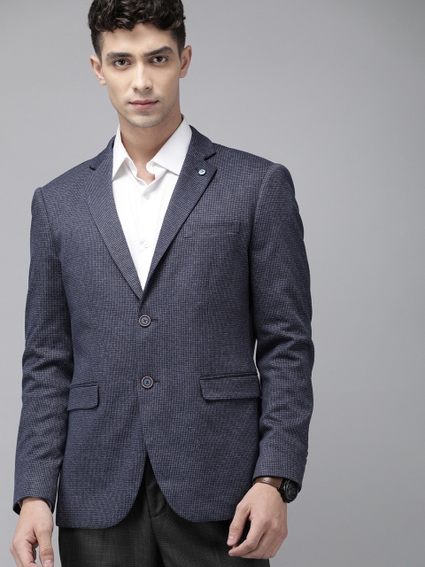 Arrow New York Men Navy Blue Micro-Houndstooth Patterned Zero Calorie Fit Formal Blazer
Arrow New York Men Navy Blue Micro-Houndstooth Patterned Zero Calorie Fit Formal Blazer