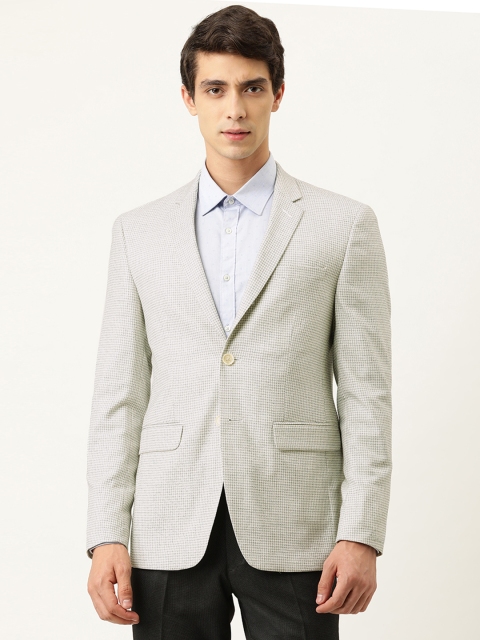 Peter England Men Off White & Black Neo Slim Fit Checked Single Breasted Formal Blazer
Peter England Men Off White & Black Neo Slim Fit Checked Single Breasted Formal Blazer