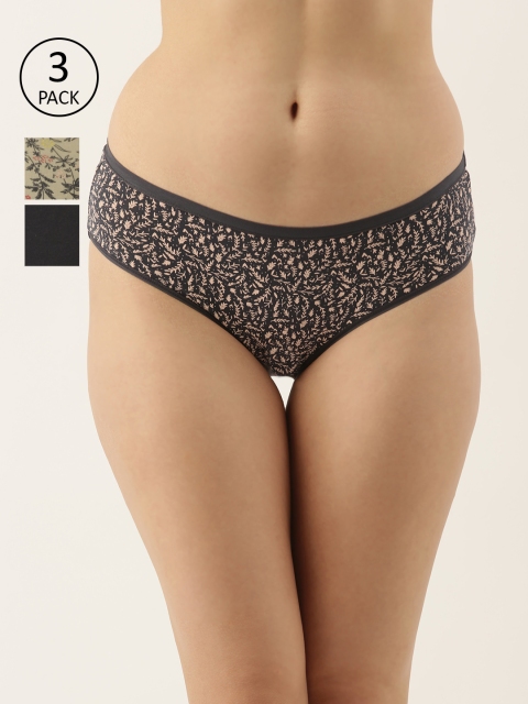 Enamor Women Pack of 3 Antimicrobial Full Coverage Mid Waist Hipster Panty - CH01, Navy blue
Enamor Women Pack of 3 Antimicrobial Full Coverage Mid Waist Hipster Panty - CH01, Navy blue