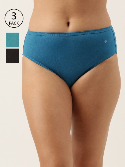 Enamor Women Pack of 3 Antimicrobial Full Coverage Mid Waist Cotton Hipster Panty - CH03, Charcoal
Enamor Women Pack of 3 Antimicrobial Full Coverage Mid Waist Cotton Hipster Panty - CH03, Charcoal