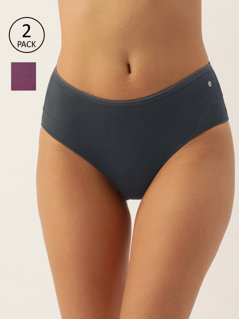 Enamor Women Pack of 2 Antimicrobial Full Coverage Mid Waist Hipster Panty - MH01, Navy blue
Enamor Women Pack of 2 Antimicrobial Full Coverage Mid Waist Hipster Panty - MH01, Navy blue