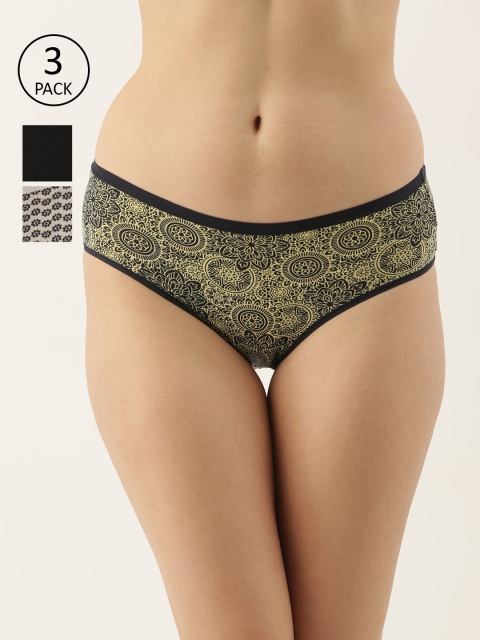 Enamor Women Pack of 3 Antimicrobial Full Coverage Mid Waist Hipster Panty - CH01, Navy blue
Enamor Women Pack of 3 Antimicrobial Full Coverage Mid Waist Hipster Panty - CH01, Navy blue