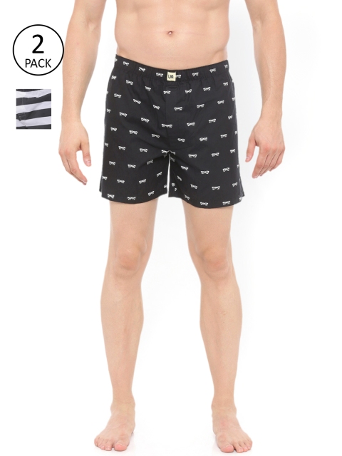 Urban Dog Mens Black Pack of 2 Boxers