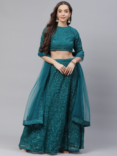 Readiprint Fashions Teal Green Embroidered Semi-Stitched Lehenga & Blouse with Dupatta
Readiprint Fashions Teal Green Embroidered Semi-Stitched Lehenga & Blouse with Dupatta