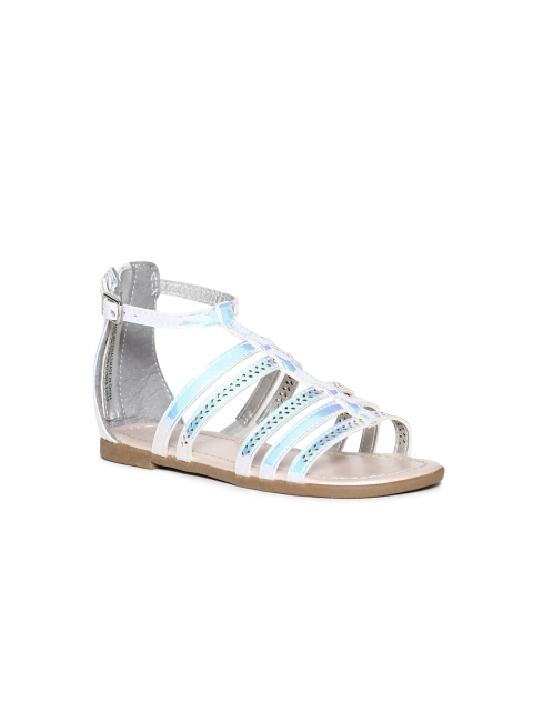 The Childrens Place Girls Silver-Toned & Turquoise Blue Solid Hologram Open Toe Flats
The Childrens Place Girls Silver-Toned & Turquoise Blue Solid Hologram Open Toe Flats