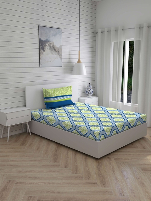 Layers White & Lime Green Ethnic Motifs 104 TC Cotton 1 Single Bedsheet with 1 Pillow Covers
Layers White & Lime Green Ethnic Motifs 104 TC Cotton 1 Single Bedsheet with 1 Pillow Covers