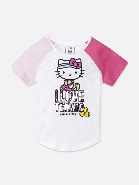 Kids Ville Girls White Pink Hello Kitty Printed Round Neck Cotton Pure Cotton T-shirt
Kids Ville Girls White Pink Hello Kitty Printed Round Neck Cotton Pure Cotton T-shirt