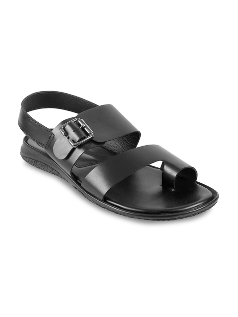 Metro Men Black Comfort Sandals