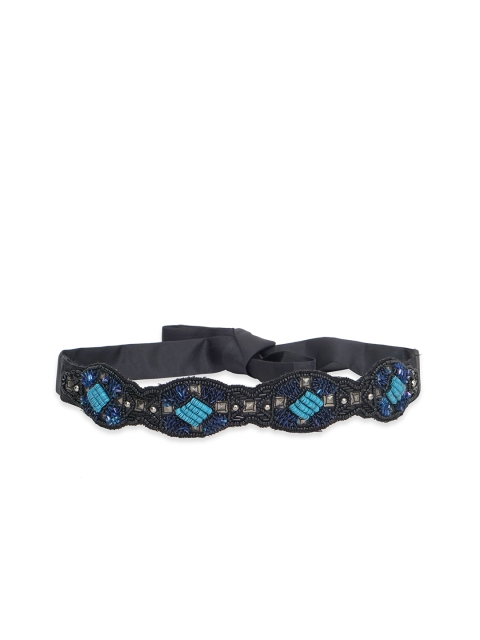 Diwaah Women Black & Blue Embellished Belt
