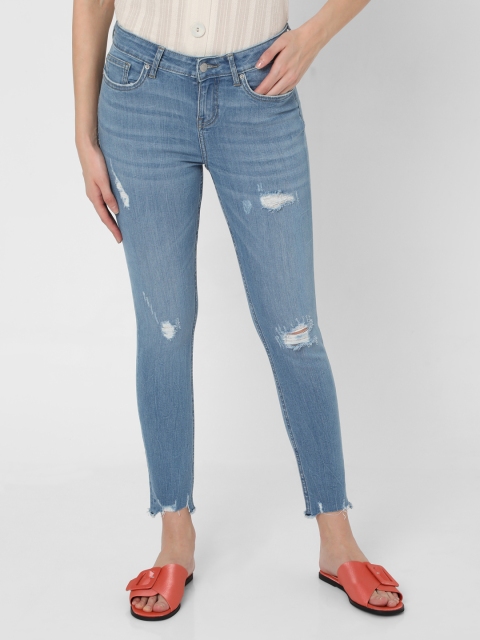 Vero Moda Women Blue Skinny Fit Mildly Distressed Light Fade Stretchable Cropped Jeans
Vero Moda Women Blue Skinny Fit Mildly Distressed Light Fade Stretchable Cropped Jeans