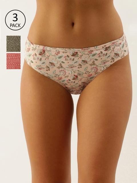 Enamor Women Pack of 3 Antimicrobial Full Coverage Mid Waist Cotton Hipster Panty - CH03, Multi
Enamor Women Pack of 3 Antimicrobial Full Coverage Mid Waist Cotton Hipster Panty - CH03, Multi