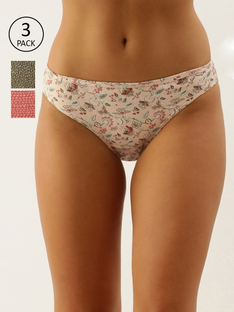 Enamor Women Pack of 3 Antimicrobial Full Coverage Low Waist Cotton Bikini Panty - CB03, Multi
Enamor Women Pack of 3 Antimicrobial Full Coverage Low Waist Cotton Bikini Panty - CB03, Multi