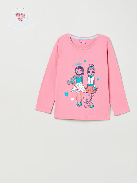 max Pack of 2 Girls White & Pink Printed Round Neck T-shirt
max Pack of 2 Girls White & Pink Printed Round Neck T-shirt