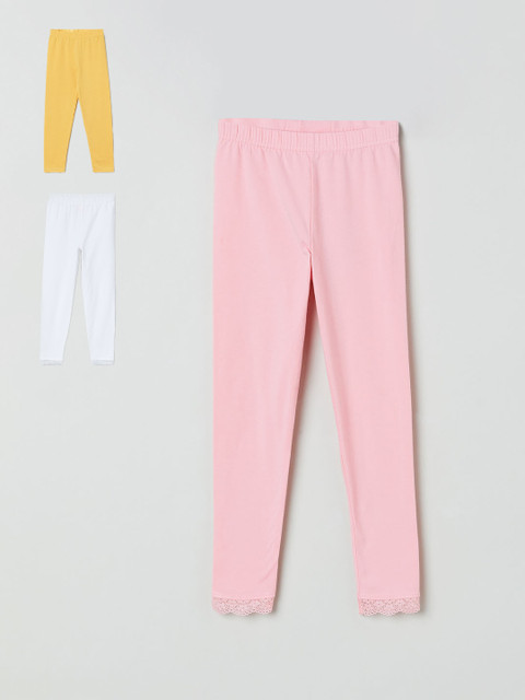 max Girls Multicoloured Pack of 3 Solid Cotton Leggings, Multi
max Girls Multicoloured Pack of 3 Solid Cotton Leggings, Multi