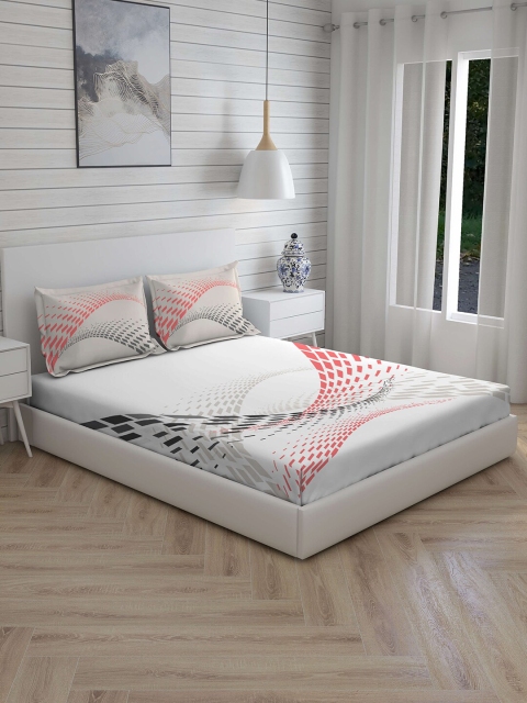 Boutique Living India White & Coral Abstract 144 TC Cotton 1 King Bedsheet with 2 Pillow Covers
Boutique Living India White & Coral Abstract 144 TC Cotton 1 King Bedsheet with 2 Pillow Covers