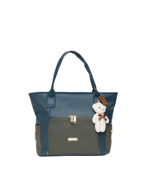 Ratans Olive Green Solid Handheld Bag