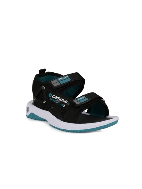 Campus Kids Black Sports Sandals