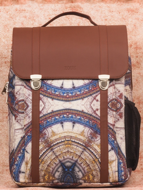 ZOUK Unisex Brown & White Graphic Contrast Detail Sustainable Vegan Leather Backpacks
ZOUK Unisex Brown & White Graphic Contrast Detail Sustainable Vegan Leather Backpacks