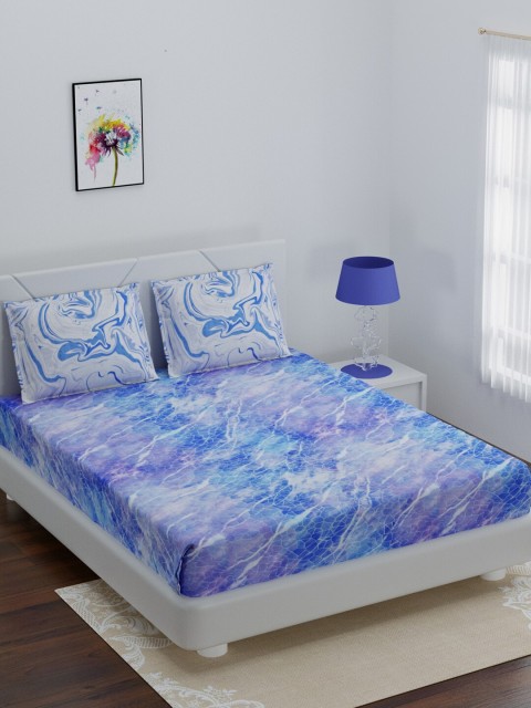 BOMBAY DYEING Blue & White Abstract 180 TC Cotton 1 King Bedsheet with 2 Pillow Covers
BOMBAY DYEING Blue & White Abstract 180 TC Cotton 1 King Bedsheet with 2 Pillow Covers