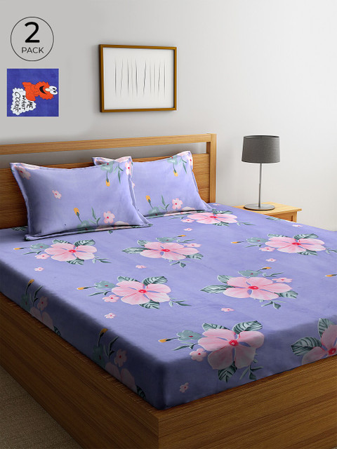 KLOTTHE 210 TC Cotton 2 King Bedsheet with 4 Pillow Covers, Lavender
KLOTTHE 210 TC Cotton 2 King Bedsheet with 4 Pillow Covers, Lavender