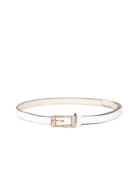 DressBerry Women White Solid Belt