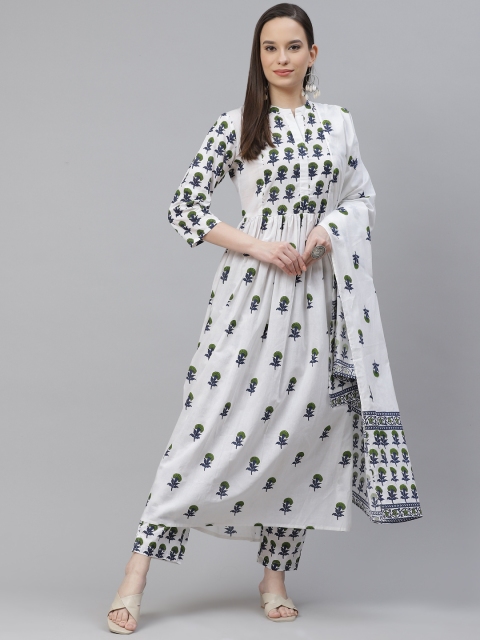 mokshi Women White Ethnic Motifs Printed Panelled Pure Cotton Kurta with Trousers & With Dupatta
mokshi Women White Ethnic Motifs Printed Panelled Pure Cotton Kurta with Trousers & With Dupatta