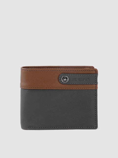 United Colors of Benetton Men Black & Brown Colourblocked Leather Two Fold Wallet
United Colors of Benetton Men Black & Brown Colourblocked Leather Two Fold Wallet