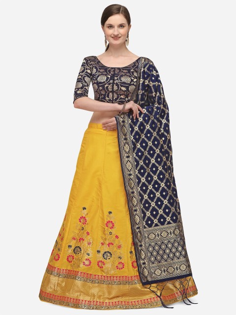 JATRIQQ Yellow & Blue Woven Design Semi-Stitched Lehenga & Unstitched Blouse with Dupatta
JATRIQQ Yellow & Blue Woven Design Semi-Stitched Lehenga & Unstitched Blouse with Dupatta