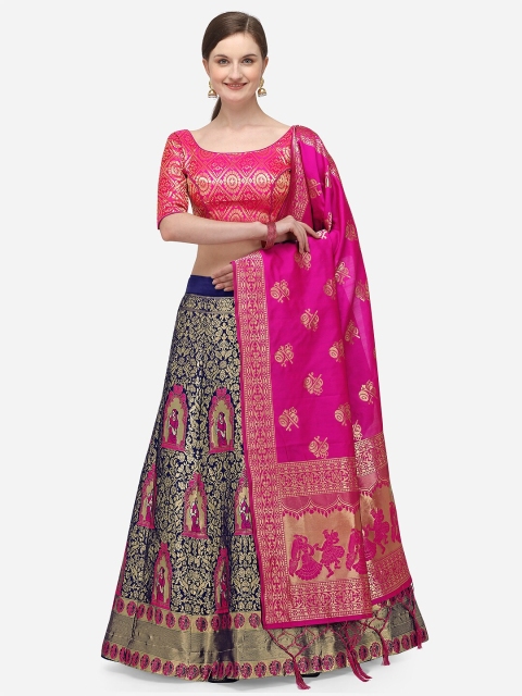 JATRIQQ Blue & Pink Woven Design Semi-Stitched Lehenga & Unstitched Blouse with Dupatta
JATRIQQ Blue & Pink Woven Design Semi-Stitched Lehenga & Unstitched Blouse with Dupatta