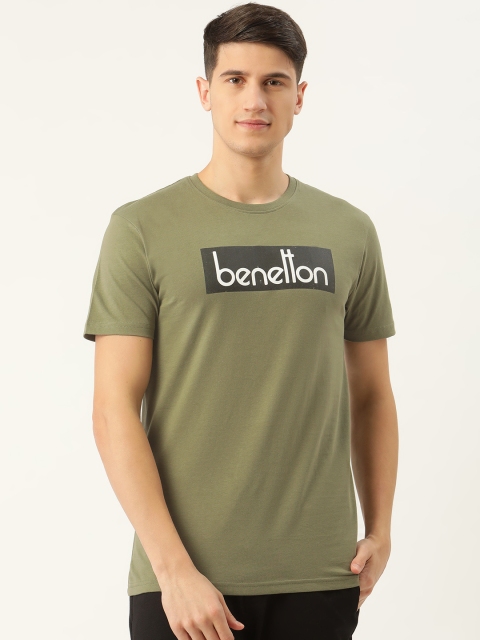 United Colors of Benetton Men Olive Green Pure Cotton Brand Logo Printed Pure Cotton T-shirt
United Colors of Benetton Men Olive Green Pure Cotton Brand Logo Printed Pure Cotton T-shirt