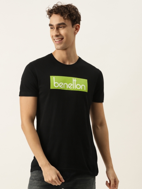 United Colors of Benetton Men Black & Green Pure Cotton Brand Logo Printed T-shirt
United Colors of Benetton Men Black & Green Pure Cotton Brand Logo Printed T-shirt