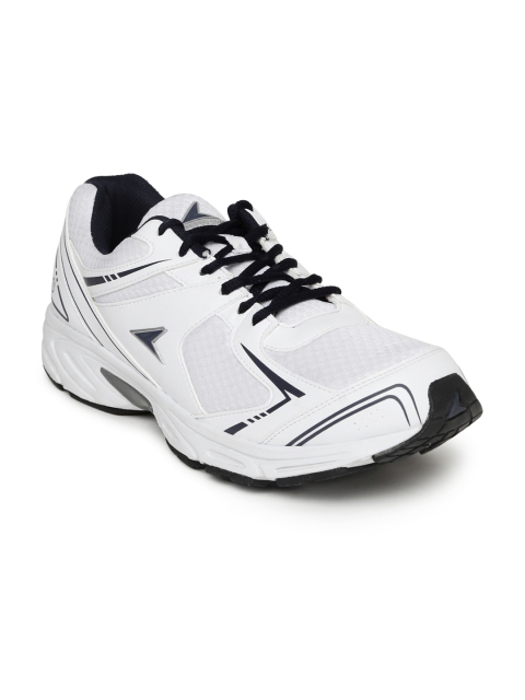Power Men White & Navy Running Shoes
