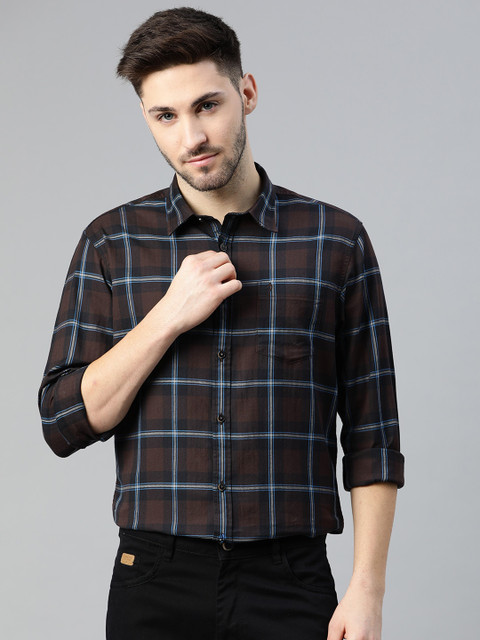 Indian Terrain Men Brown & Black Chiseled Slim Fit Tartan Checked Cotton Casual Shirt
Indian Terrain Men Brown & Black Chiseled Slim Fit Tartan Checked Cotton Casual Shirt