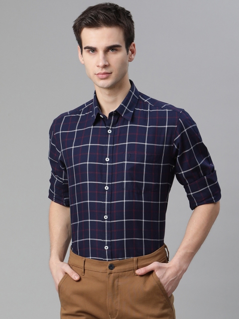 Indian Terrain Men Navy Blue Slim Fit Windowpane Checks Pure Cotton Checked Formal Shirt
Indian Terrain Men Navy Blue Slim Fit Windowpane Checks Pure Cotton Checked Formal Shirt
