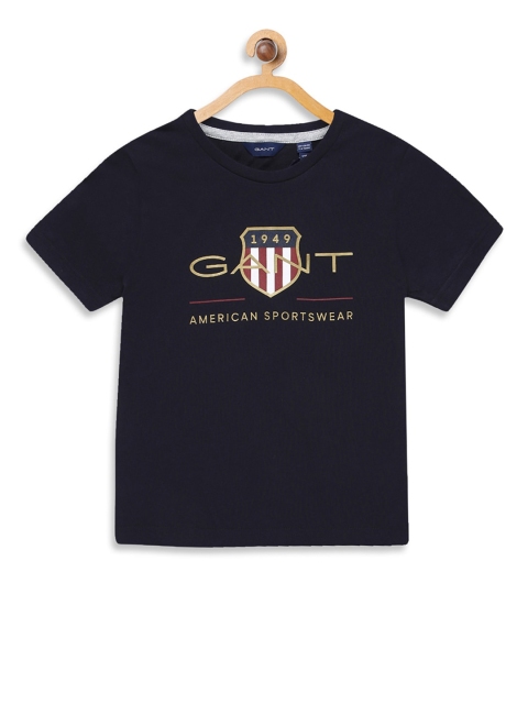 GANT Boys Navy Blue & Beige Brand Logo Print Slim Fit Pure Cotton Round Neck T-shirt
GANT Boys Navy Blue & Beige Brand Logo Print Slim Fit Pure Cotton Round Neck T-shirt
