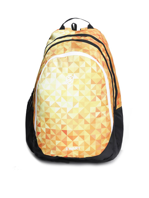 Zwart Unisex Yellow & Black Geometric Backpacks
Zwart Unisex Yellow & Black Geometric Backpacks